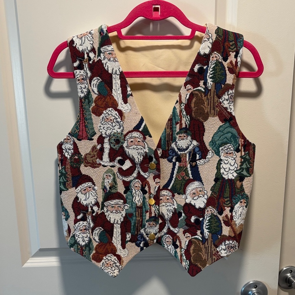 Tapestry Santa Vest Handmade